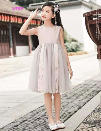 101款-服装制版女童中国风刺绣纱裙套裙-裙子