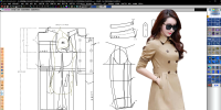 156双排扣风衣夹克西服打版+放码