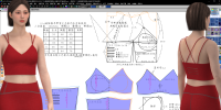 1113无侧缝裆下插条瑜伽裤制版