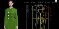 971-女双排扣风衣