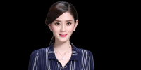 107-条纹下摆不规则加褶女衬衫