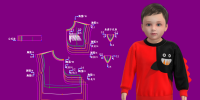 1048.童装卡通幼童服装纸样放码