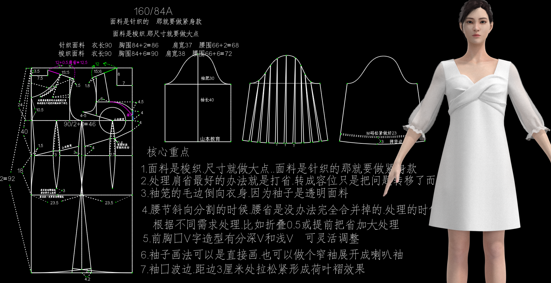 1027.前胸扭结连衣裙