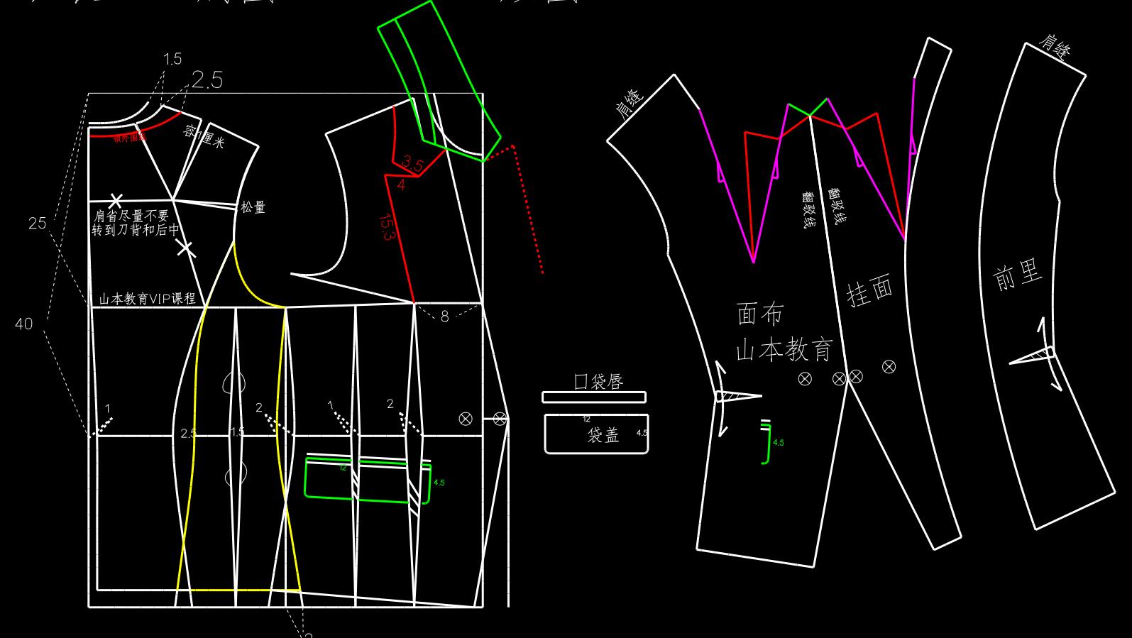 1059.西装领打版技巧