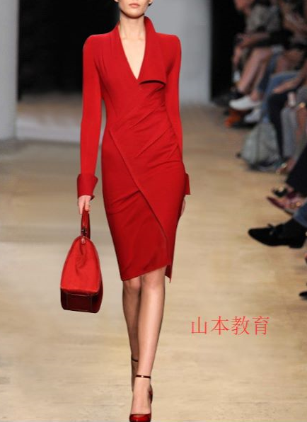 506-修身红色礼服裙连衣裙3
