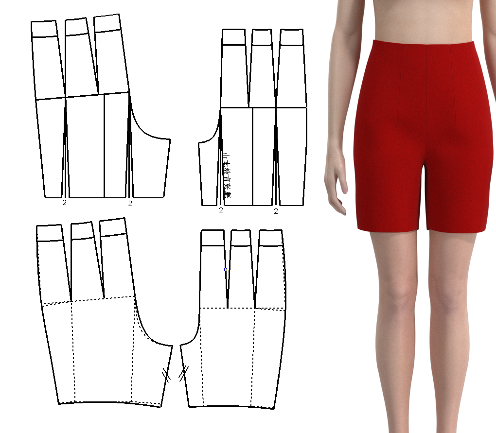 12裤子原型变化-窄脚休闲短裤2.png
