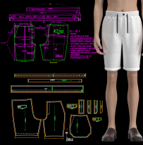 1015.棉麻类男装休闲短裤CAD制版课程