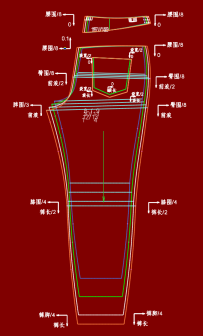 146-148.童装牛仔裤打板推码