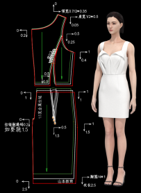 29.扭结连衣裙推板-后片放码