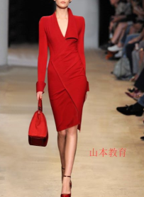 506-修身红色礼服裙连衣裙3