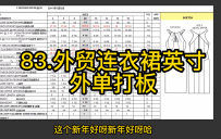 83-86课.外贸连衣裙英寸外单-打板-框架打板-后片打板-前片打板