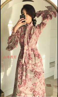 529-修身长袖碎花裙打版制版教程