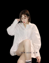 434落肩宽松廓形女衬衫打版